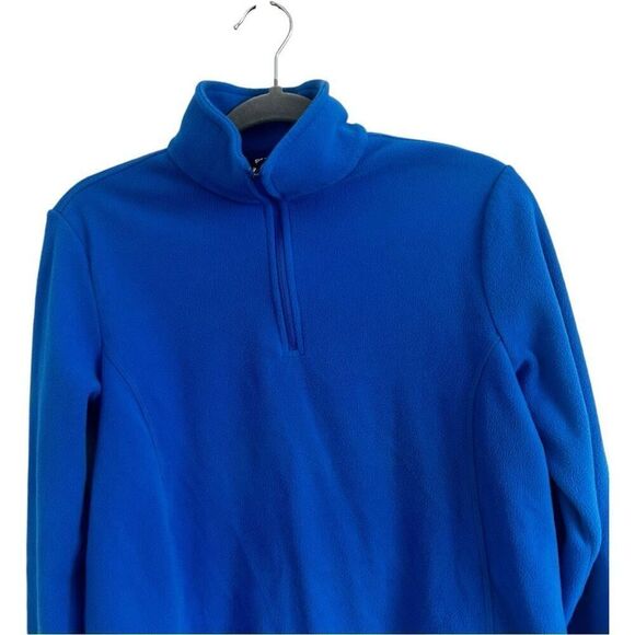 Lands' End Cobalt Blue Performance Fleece Sweater Womens Size S Hiking Athletic - Picture 3 of 11